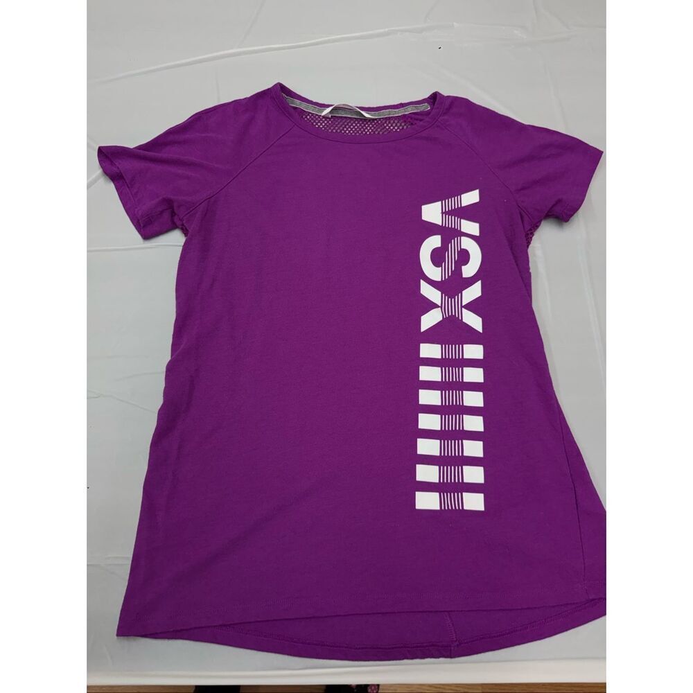 Victoria’s Secret Sport Purple Short Sleeve Shirt with Mesh Size Medium